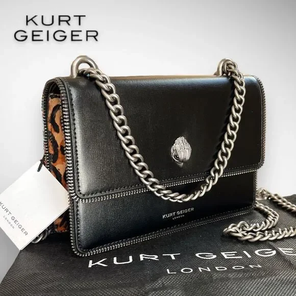 NWT Kurt Geiger London Shoreditch Small Leather & Genuine Calf Hair Shoulder Bag - Picture 17 of 17
